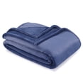 thumbnail image 4 of Hotel Style ™ Solid Oversized Soft Bed Blanket, Washed Indigo, 4 of 8