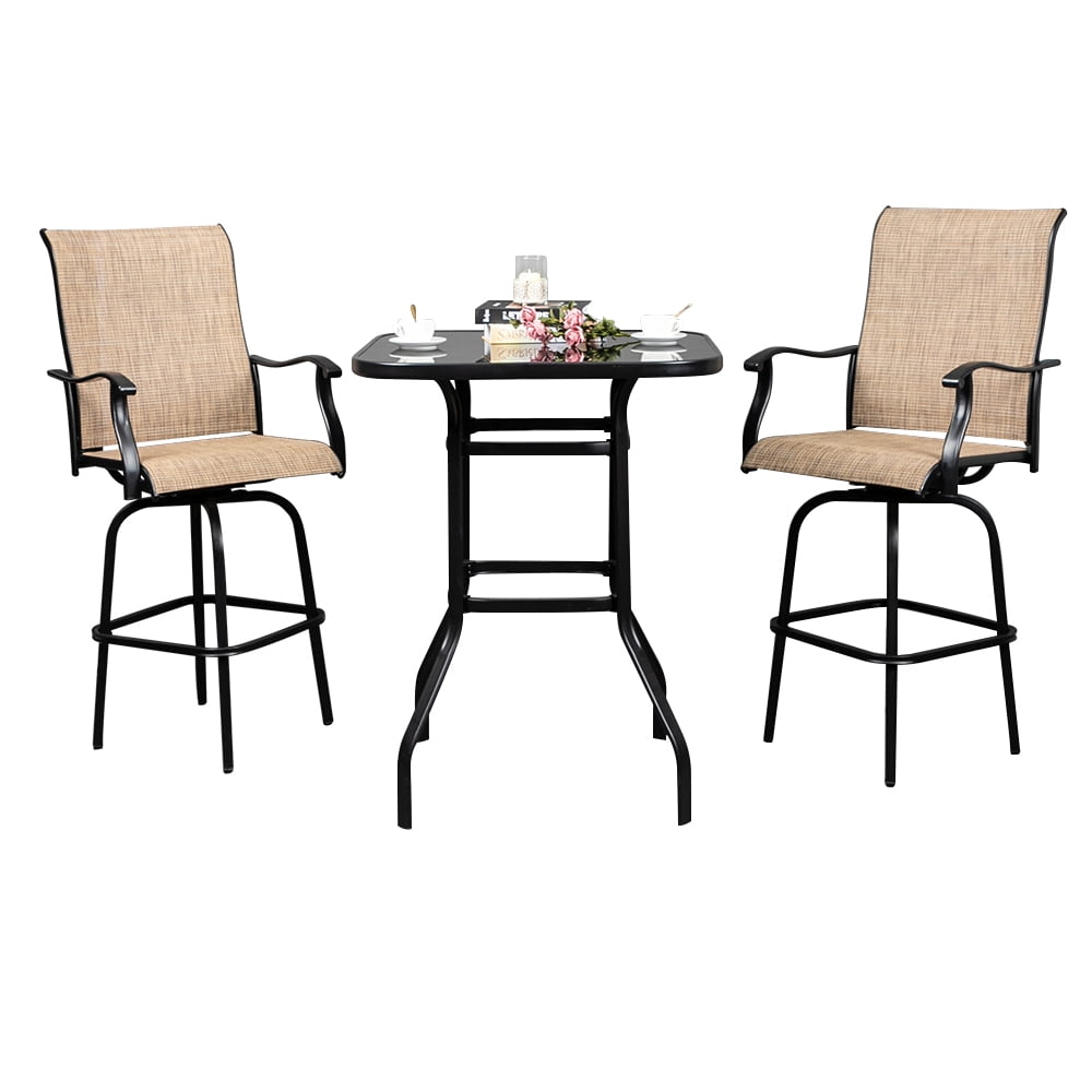 Lowestbest 2PCS Swivel Chair, High-end Bar Chair, Wrought Iron Swivel Bar Chair Patio Swivel Bar Stools, Black Lowestbest 2PCS Swivel Chair, High-end Bar Chair, Wrought Iron Swivel Bar Chair Patio Swivel Bar Stools, Black