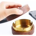 thumbnail image 3 of Ashtrays for Cigarettes Smokeless Ash Tray with Stainless Steel Liner Windproof Wooden Ashtray with Lid for Home Office Tabletop Outside Patio, 3 of 7