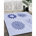 thumbnail image 3 of Ahgly Company Machine Washable Indoor Square Transitional Lavender Blue Area Rugs, 5' Square, 3 of 7
