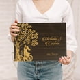 thumbnail image 1 of Darling Souvenir Personalized Engraved Laser Cut Wedding Guest Book Wooden Cover Sign-in Book Registry Guestbook Scrapbook-KW, 1 of 7