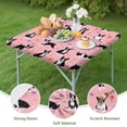 thumbnail image 4 of Boston Terrier Dogs and Flowers Square Fitted Tablecloth with Elastic Edge,Square Table Cover,Washable Elastic Table Cover for Home Kitchen Party Decor 36"x36", 4 of 6