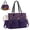 Blue Purple-dark purple-black, variant on Lunch Tote Bag for Women, Work Bags with Insulated Lunch Compartment, 15.6 Inch Laptop Bag with Large Cup Holder, Teacher Nurse Tote Handbag with Multi Pockets for College, Office, Travel
