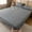 Dark Gray, variant on Thickened Quilted Bed Skirt, Modern Style Fitted Bedding for Mattress, Elastic Wrap-Arounds Design, Soft Cotton Blends Fabric, 78.7x70.9 Inches (Fits Queen Size)