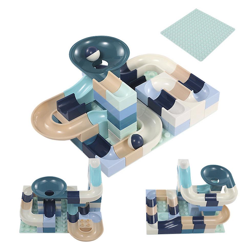 80pcs Assembled Large Particles Educational Slide Building Blocks