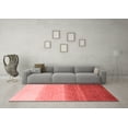 thumbnail image 3 of Ahgly Company Machine Washable Indoor Square Abstract Red Modern Area Rugs, 8' Square, 3 of 4