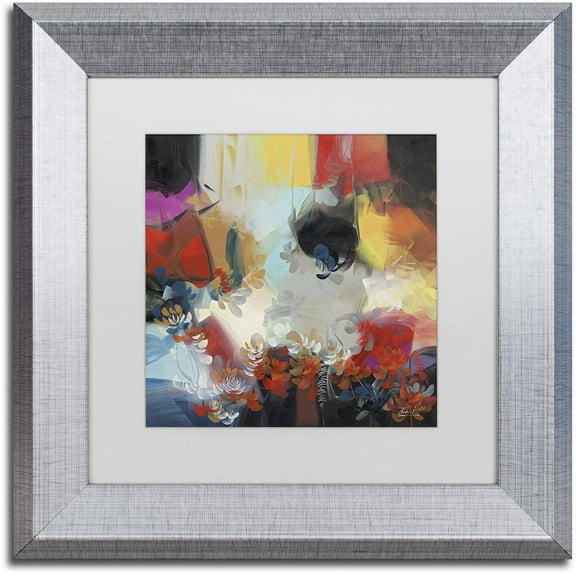 Trademark Fine Art "Spectrum" Canvas Art by Masters Fine Art, White Matte, Silver Frame