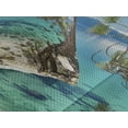 thumbnail image 3 of Ambesonne Romantic Quilted Coverlet 3 Pcs, Tahoe Snowy Mountain, King Size, Pale Blue Green Eggshell, 3 of 4