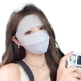 thumbnail image 1 of Masque Facial UV pour Femmes, Protection Solaire, Lavable et Réutilisable, 1 of 3