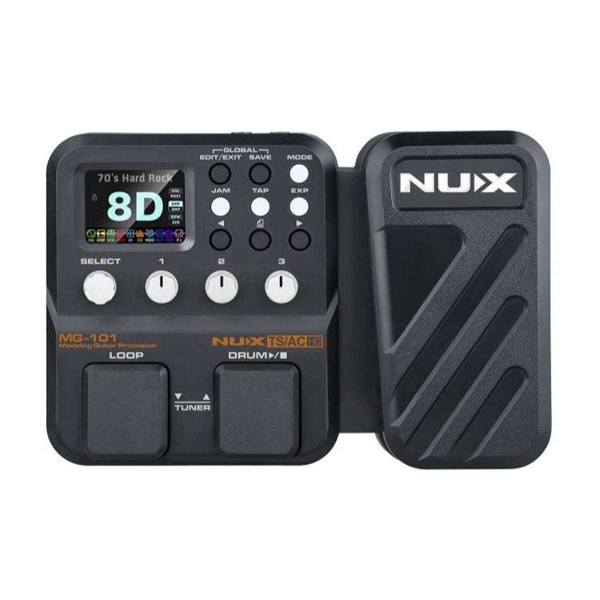NUX MG-101 Multi-Effects and Amp Modeler Effects Pedal Black