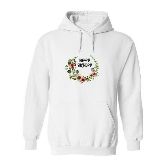 Happy Birthday Wreath Hoodie Women -SPIdeals Designs, Female Large