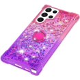 thumbnail image 4 of Clear Case for Samsung Galaxy S23 Ultra (Not S23) with Kickstand for Girls Women, Liquid Glitter Sparkle Bling Cute Case Gradient Quicksand Cover for Samsung Galaxy S23 Ultra JB Pink Mauve, 4 of 14