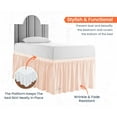 thumbnail image 2 of SGI Bedding Dorm Room Bed Skirt | Twin XL 34" Ruffled Microfiber Bed Skirt | Fade Resistant, Wrinkle Free, Anti-static, Decorative, Extra Storage Space, Clutter-Free | Peach, 2 of 8
