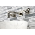 thumbnail image 3 of Kingston Brass KS6126DFL NuWave Double-Handle Wall Mount Bathroom Faucet, Polished Nickel, 3 of 8