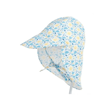 

Sunisery Baby Boys Girls Sun Hat Breathable Adjustable Summer UPF 50+ Sun Protection Beach Wide Brim Flap Hat