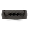 thumbnail image 4 of Edward Mirell Black Ti Polished Faceted 9mm Band, 4 of 8