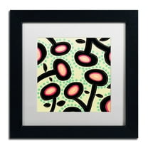 Trademark Fine Art "Mon Jardin" Canvas Art by Sylvie Demers, White Matte, Black Frame