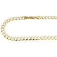 thumbnail image 3 of Real 10K Yellow Gold Solid Diamond Cut Cuban Link Chain 8.50mm Necklace 28", 3 of 5