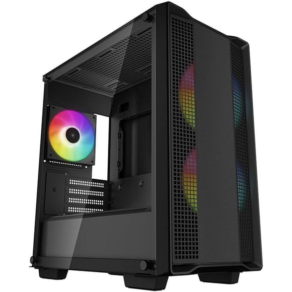 Gabinete DeepCool CC360 ARGB Micro ATX Panel Cristal Negro