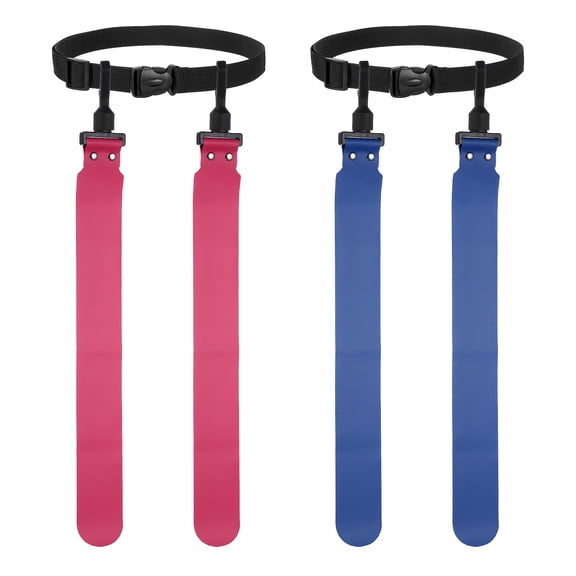 Uxcell Flag Football, Adjustable Flag Football Belts with 1 Belt and 2 Flags Easy Tear Away 2Pcs & Deep Pink/Navy Blue - Fitting For(Youth/Adults Players Training Equipment/Competition)