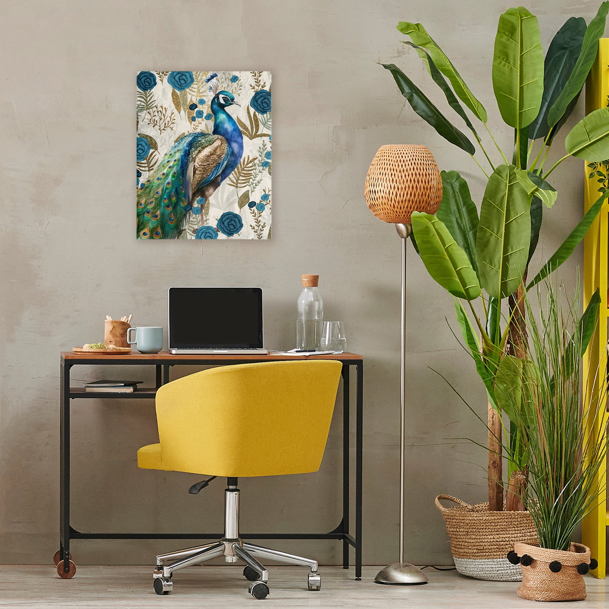 Stupell Industries Peacock Pride Botanicals Canvas Wall Art, design by Kim Allen