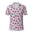 thumbnail image 2 of Daiia Strawberries Pattern Men’s Polo Shirts,Solid Deck Shirt,Classic Fit, Breathable Cotton Polo for Casual and Sport Wear-4X-Large, 2 of 7