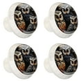 thumbnail image 2 of 4 Pcs Cartoon Owl Knobs for Kitchen Cabinet Cupboard Dresser Bookcase Drawer Pulls Handles Round Home Decor, 2 of 8