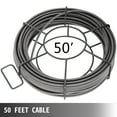 thumbnail image 3 of VEVOR Drain Cleaning Cable 50 Feet x 1/2 Inch Solid Core Cable Sewer Cable Drain Auger Cable Cleaner Snake Clog Pipe Drain Cleaning Cable Sewer Drain Auger Snake Pipe, 3 of 9