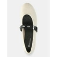 thumbnail image 4 of No Boundaries Women's Faux Leather Mary Jane Flats with Studs, 4 of 6