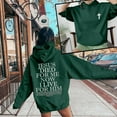 thumbnail image 2 of XINXIAOO Women's Sweatshirts Hoodies Long Sleeve Women Pullover Graphic Hoodie Dark Green Clothes Fall Sweatshirts Young Women, 2 of 5