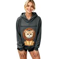 thumbnail image 6 of Pet Pouch Hoodie For Women, Front Zip Drop Shoulder Pullover Sweatshirt, Pet Carrier Sweater For Small Dogs & Cat, Gray, XXL, 6 of 9