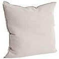 thumbnail image 4 of SARO 13049.T20S 20 in. Square Fringed Design Linen Down Filled Pillow - Taupe, 4 of 4