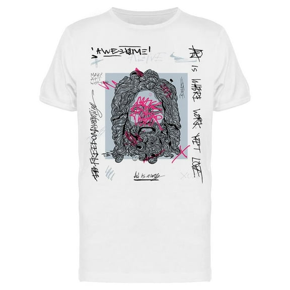 Smartprints Mens Graphic Tee - Zeus Sculpture - Regular Fit 100% Cotton
