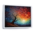 thumbnail image 2 of Designart "Colorful Painting Twister Storm II" Pointillism Floater Framed Canvas Art Print, 2 of 7
