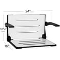 thumbnail image 2 of Seachrome SHAFAR-185155-PWS-S-MB-BK Silhouette 16" Wide Wall Mounted Shower Seat - Black, 2 of 6