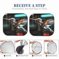 thumbnail image 5 of Kdxio Futuristic Robot Hummingbird Print 2-Piece Sun Shade Front Windshield - Foldable Car Front Window Sunshades for Most Sedans SUV Truck, 5 of 5
