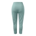 thumbnail image 4 of TYGHBN Women High Waist Cropped Work Pants Solid Zipper Trouser Pant Casual Baggy Elastic Waist Trouser Wide Leg Pant with Pocket Fashion Pant Womens Pants Casual Petite Sweatpants Women Women Summer, 4 of 4