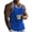 Blue, variant on Men Tank Vertical Stripe Knit Racerback Straight Hem Slim Fit Summer Gym Training Sleeveless Top L Size Black