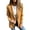 Orange, variant on Women Suit Coat - Lapel Long Sleeve Leopard Print Cuffs Suit Jacket Solid Color Loose Fit Open Front Casual Business