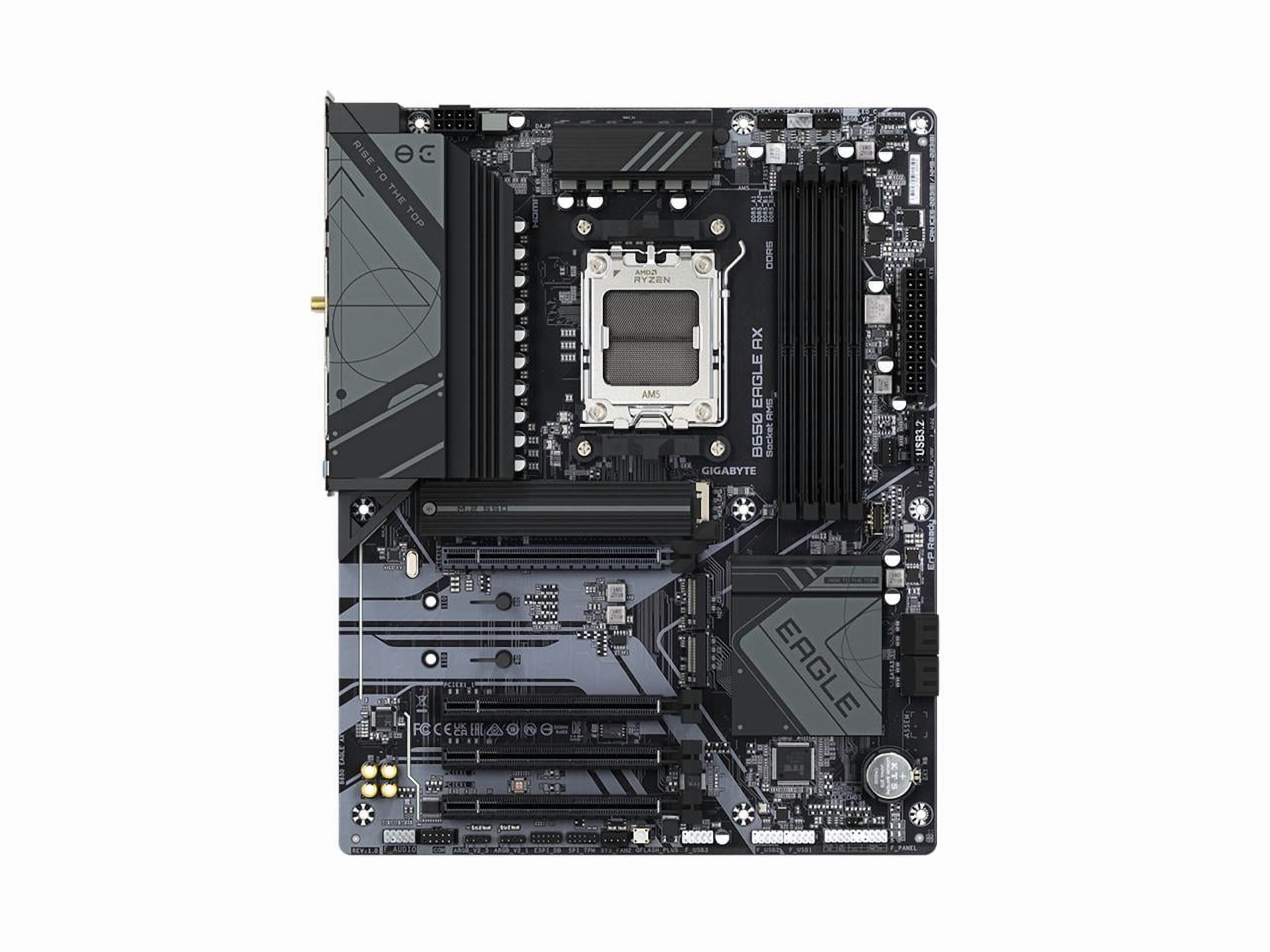 GIGABYTE B650 EAGLE AX AM5 LGA 1718 AMD B650 ATX , DDR5 Triple M.2, PCIe 5.0, USB 3.2 Gen2x2 Type-C, AMD Wi-Fi 6E, Realtek GbE LAN