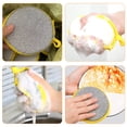 thumbnail image 2 of FELTECHELECTR 10 esponjas redondas para lavar platos de doble cara para limpieza de cocina, estropajo metálico multiusos para cocina y restaurante., 2 of 6