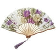 thumbnail image 3 of Japanese Printing Foldable Hand Fans For Women Bamboo Handheld Folding Fan With Tassels For Wall Decoration Gifts Wedding Photography, 3 of 8
