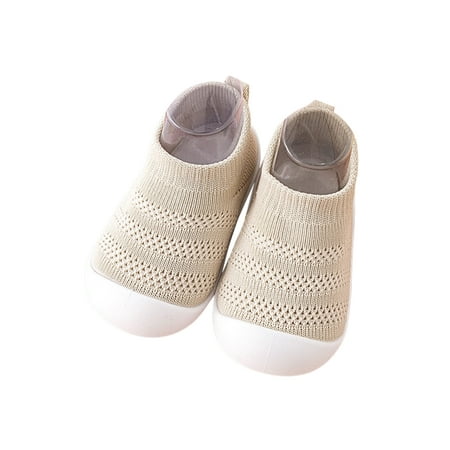 

Daeful Kids Sneakers Mesh Sock Shoes Knit Upper Flats Running Fashion Casual Slip On Walking Shoe Khaki 6.5C