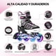 thumbnail image 4 of Patines en LINEA Sangkee Ajustables Rosa y Negro con llantas iluminadas S/M/L/XL, 4 of 7