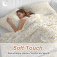 thumbnail image 4 of 3 Piece Yellow Spring Floral Duvet Cover Set Full Size,Microfiber Comforter/Quilt Cover with Corner Ties and 2 Pillowcases,Elegant Watercolor Summer Botanical All Season Bedding with Zipper Closure, 4 of 8