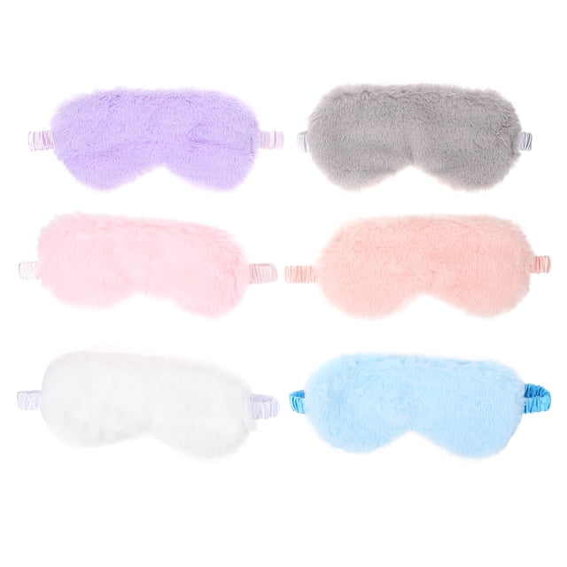 MasteelfCA 6pcs Supple Plush Eye Masks Shading Blindfolds Eye Protective Patches for Home