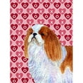 thumbnail image 1 of 11 x 15 In. English Toy Spaniel Hearts Love And Valentines Day Portrait Flag, Garden Size, 1 of 1
