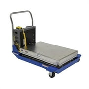 Vestil Manufacturing CART-24-10-DC-PSS 48 x 24 in. 1000 lbs 12V DC Powered Scissor Cart - Partially Stainless Steel