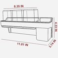thumbnail image 4 of Toothbrush Holder Wall Mounted Large Capacity Multiple Toothbrush Holder For Bathroom 3 Cups Kids, 4 of 5