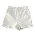 thumbnail image 6 of Only Moment Womens Drawstring Shorts Polyester,Cotton High Waisted Summer Workout Lounge Shorts with Pockets Wowomen's Jean Shorts White,S, 6 of 7